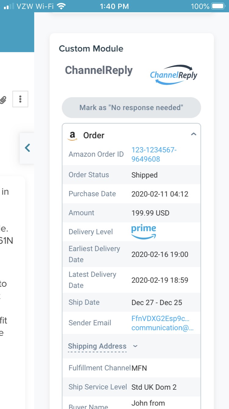 ChannelReply on the Re:amaze Mobile App
