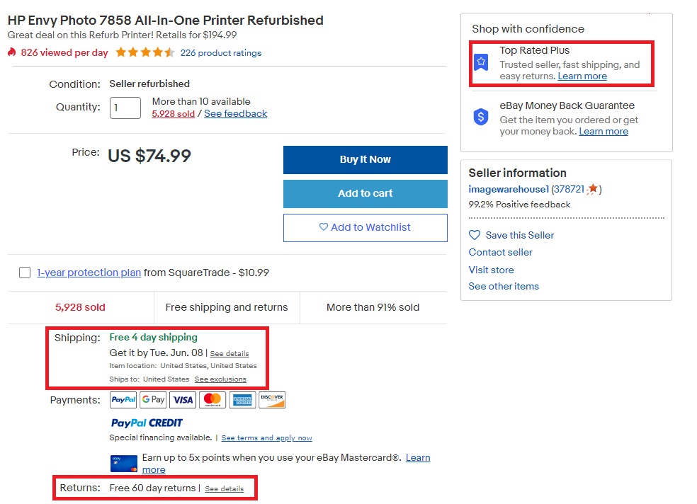 Meeting eBay TRS Shipping Requirements