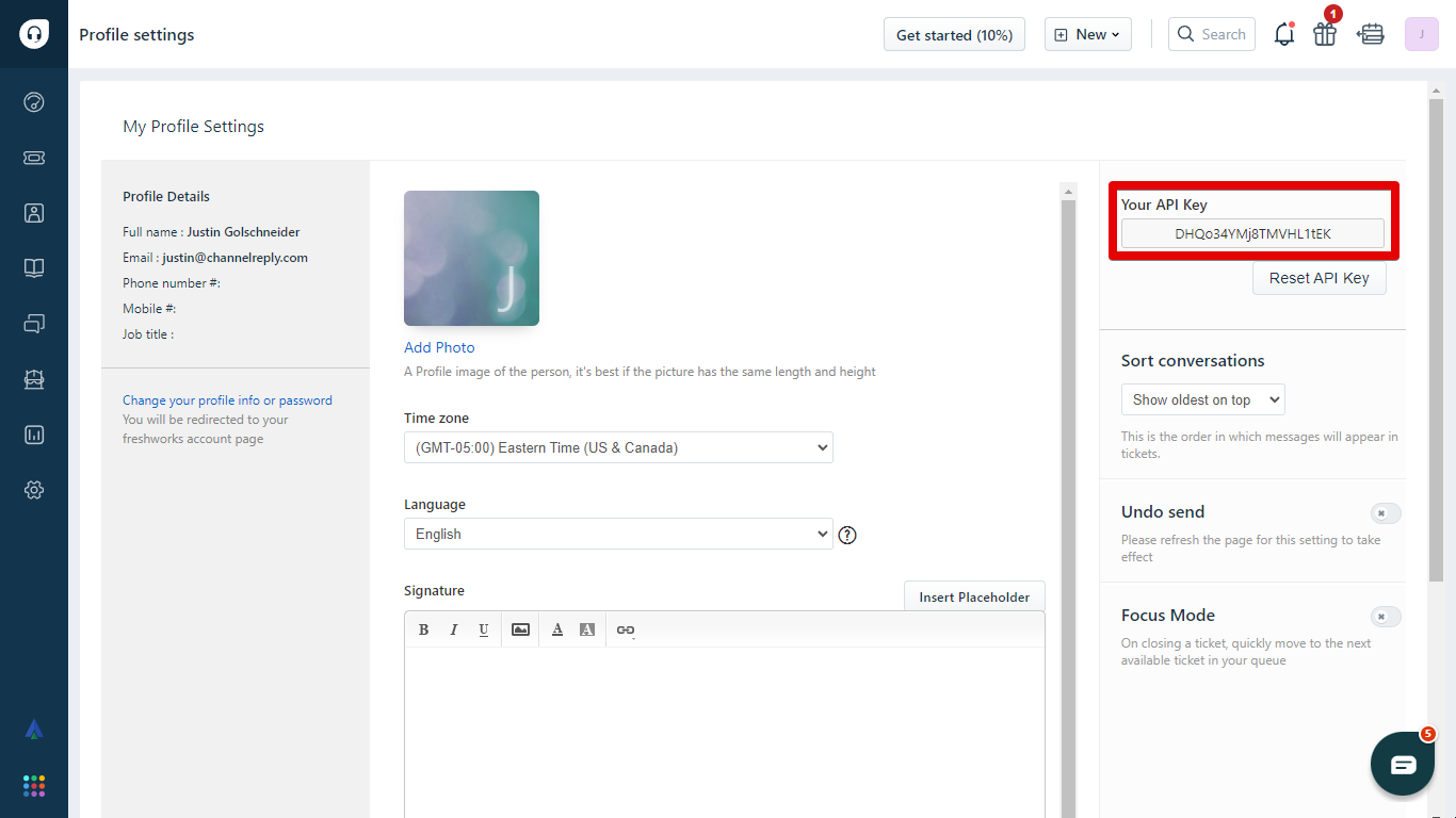 Freshdesk API Key