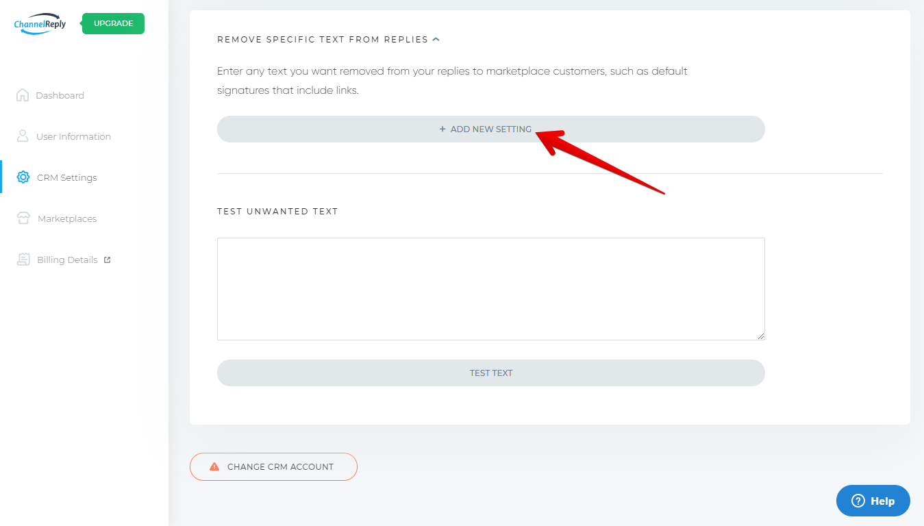 Add New Setting Button