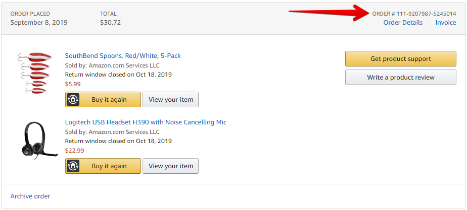 Amazon Order ID