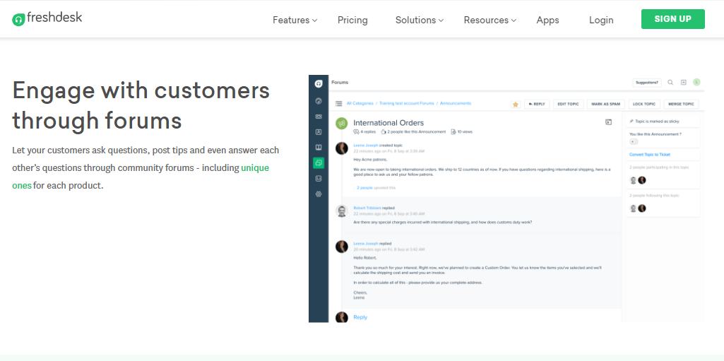Freshdesk Forums