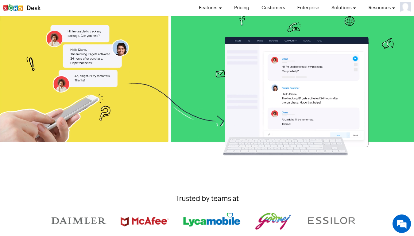 Zoho Desk Homepage Illustration