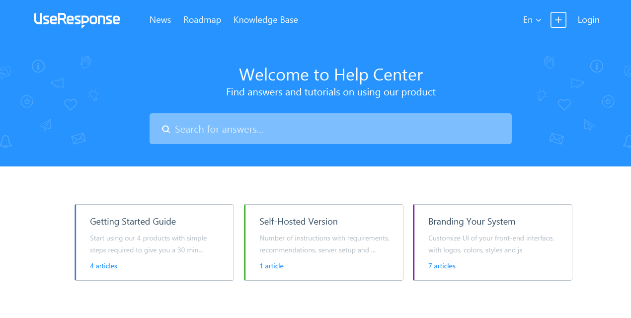 Searchable Knowledge Base for Self-Service