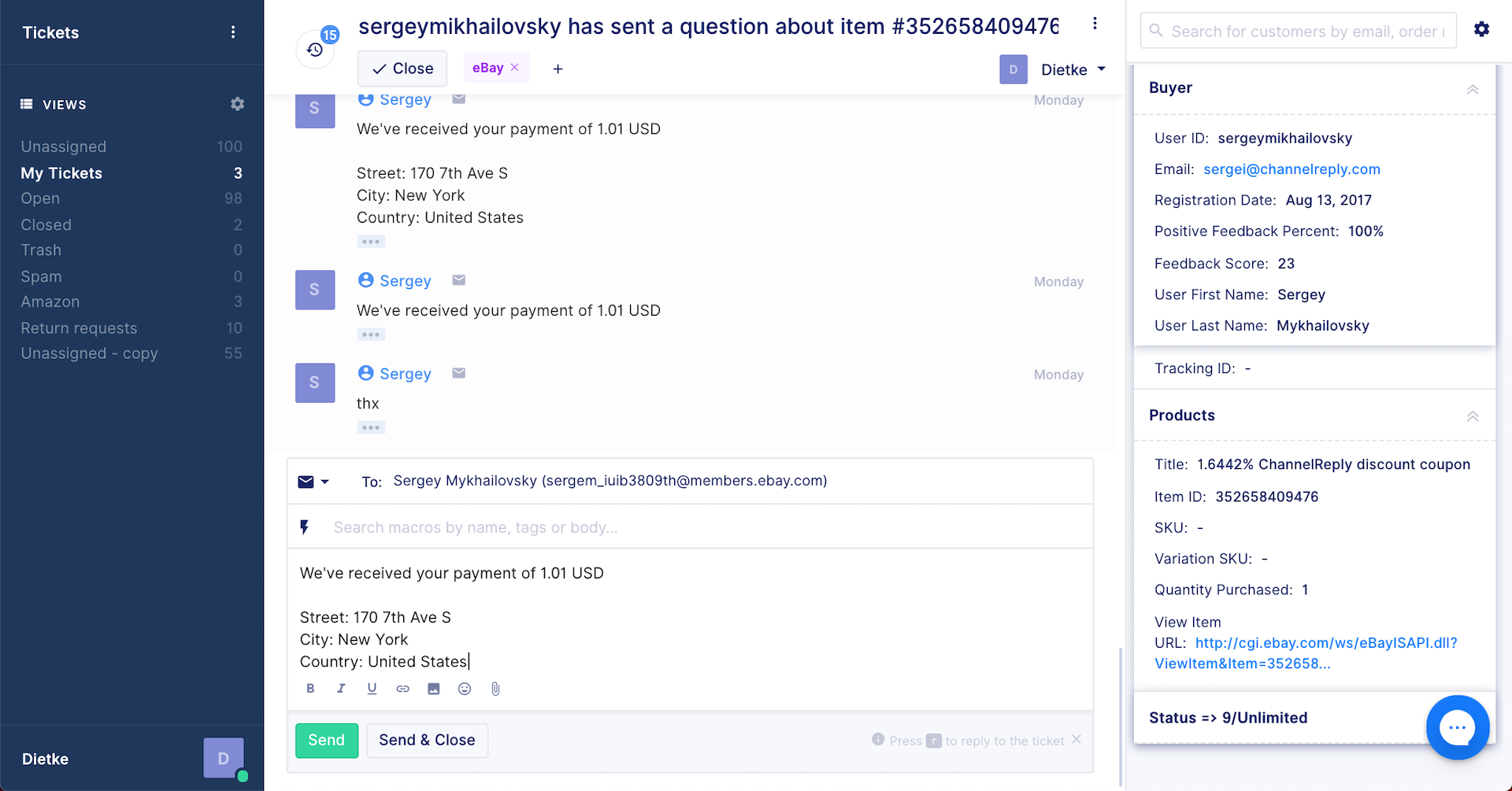 Gorgias Macro Auto-Personalized with ChannelReply Data