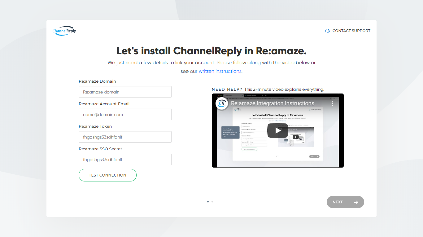 ChannelReply-Re:amaze Integration Setup