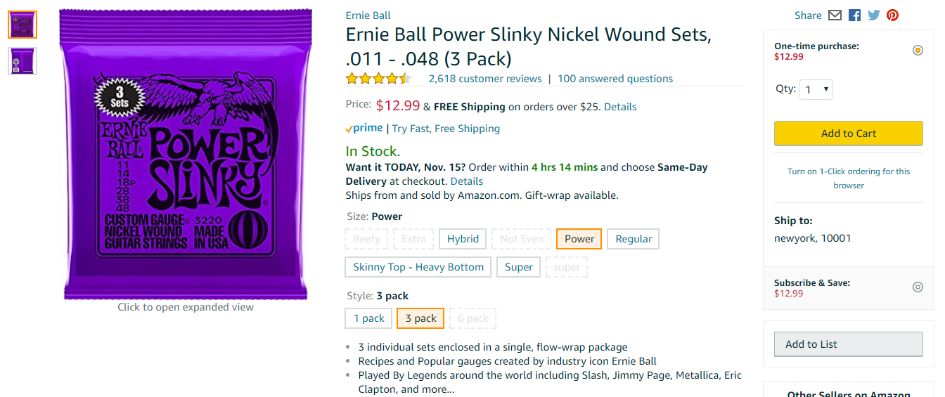 Amazon Product Page Above Fold