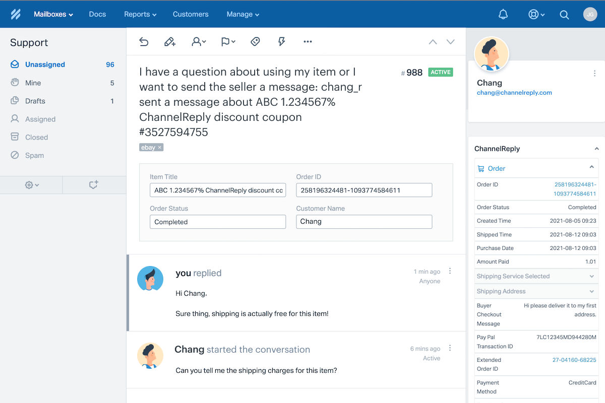 ChannelReply in Help Scout