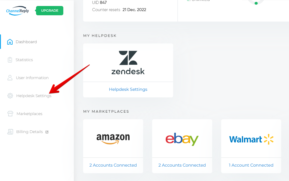Helpdesk Settings in ChannelReply