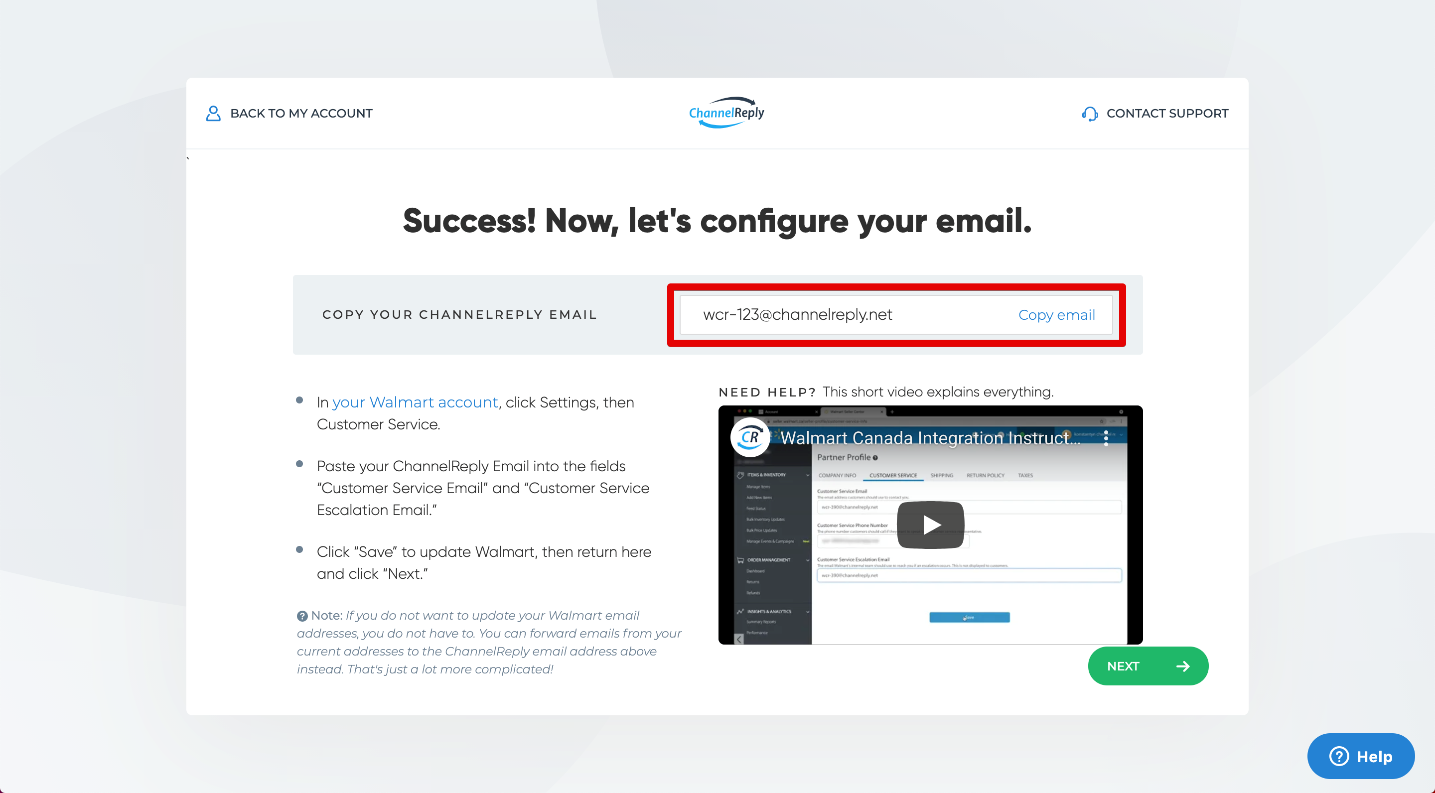 ChannelReply Email Field
