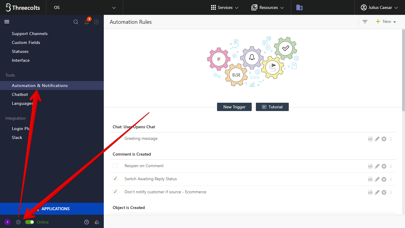 Administration and Automation & Notifications in Onsite Support