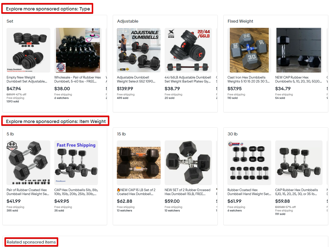 Even More Sponsored Listings on an Item Page
