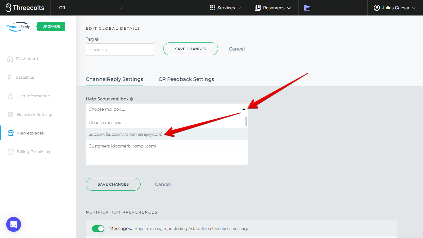 How to Choose a Help Scout Mailbox for an eBay Account