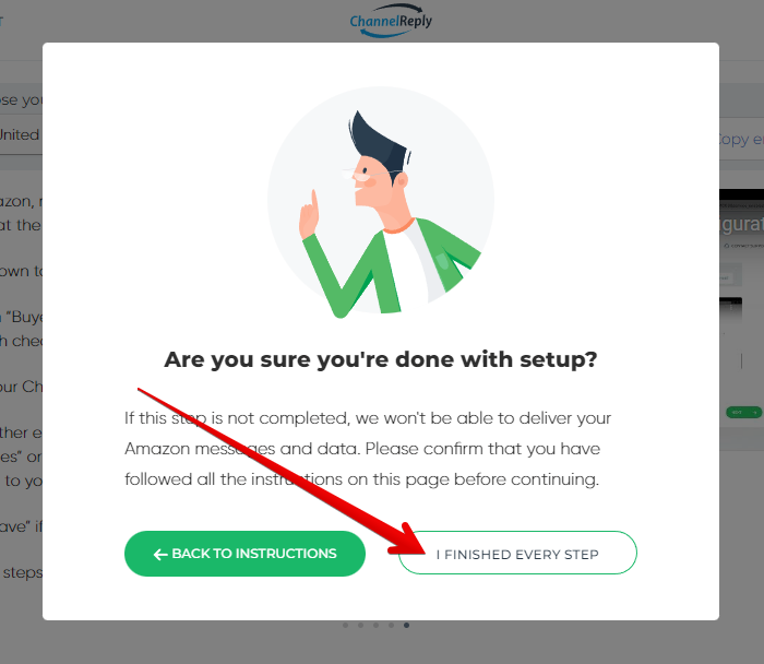 I Finished Every Step Button in Confirmation Popover
