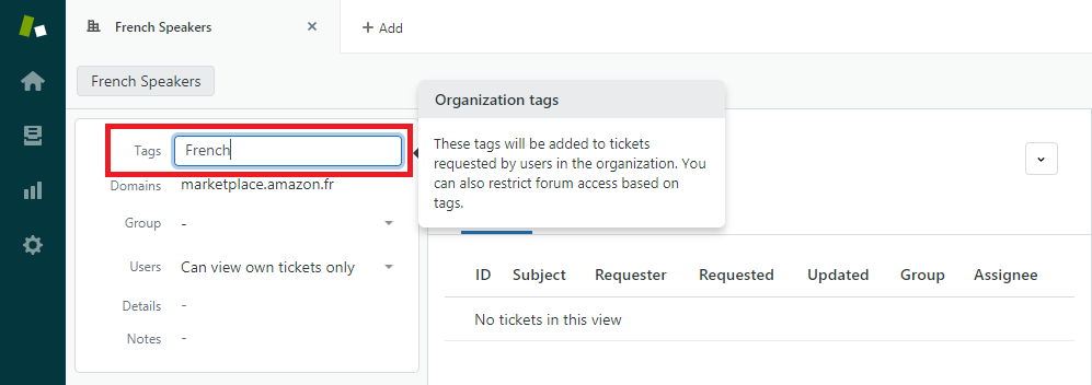 Adding a Tag to a Zendesk Organization