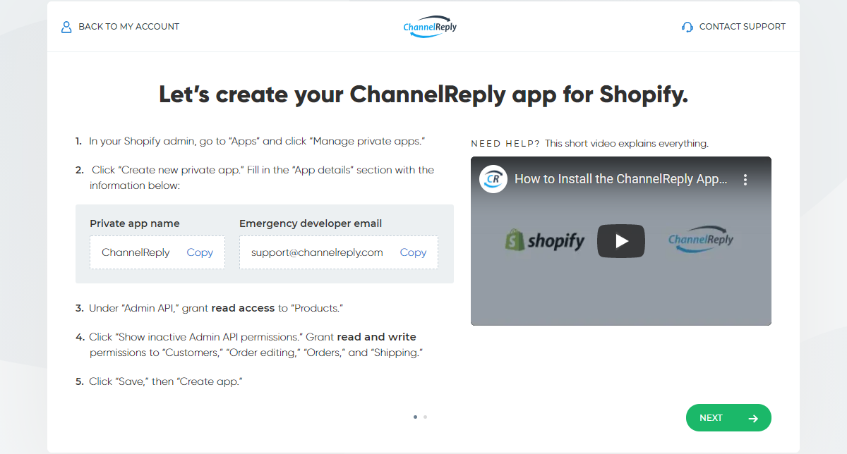Integrating Shopify with ChannelReply