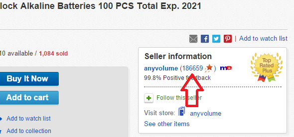 eBay Feedback Score