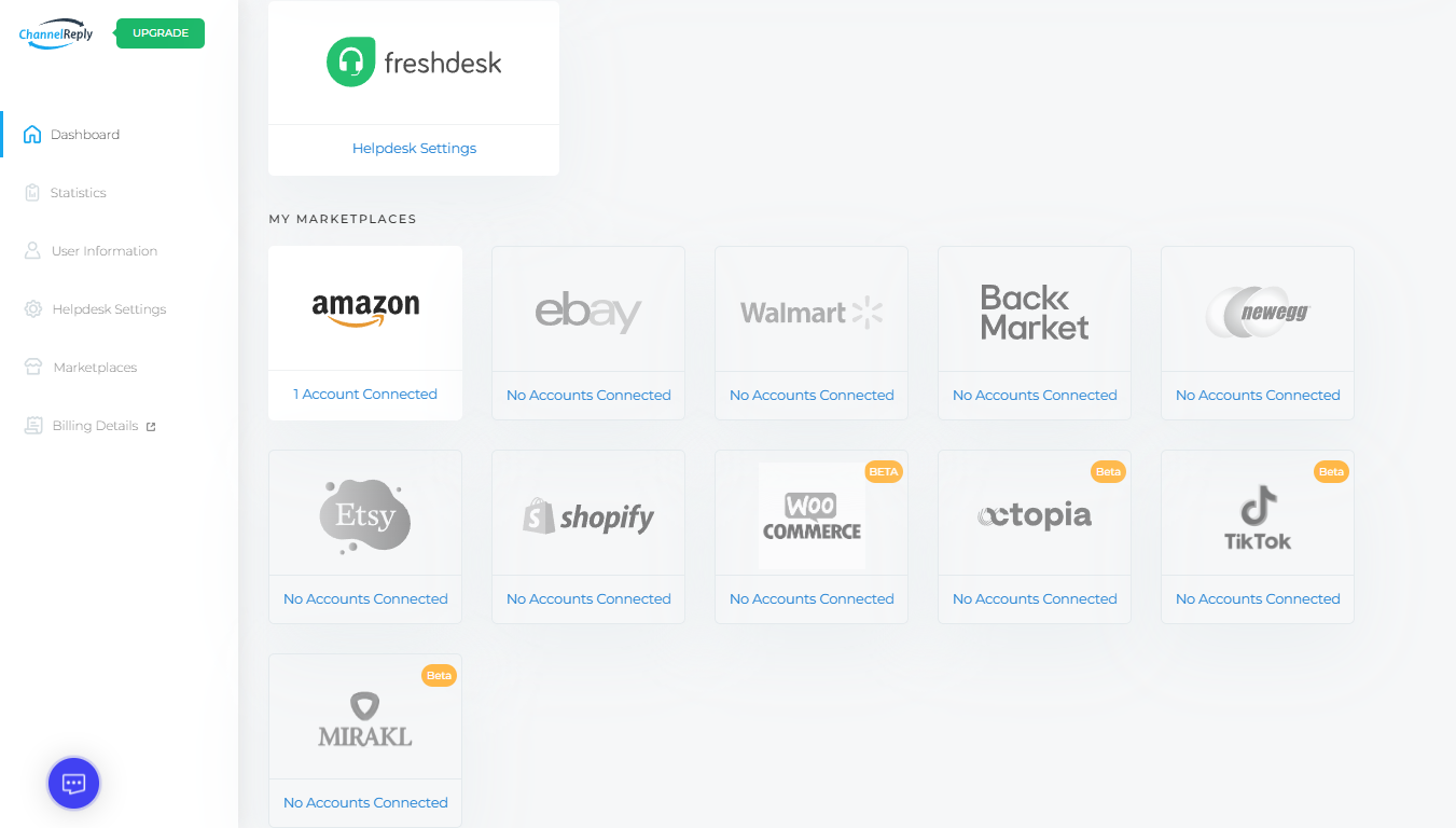 Adding Marketplaces from the ChannelReply Dashboard
