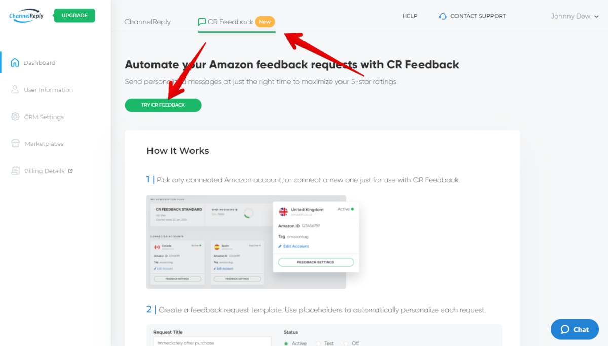 How to Sign Up for CR Feedback in ChannelReply