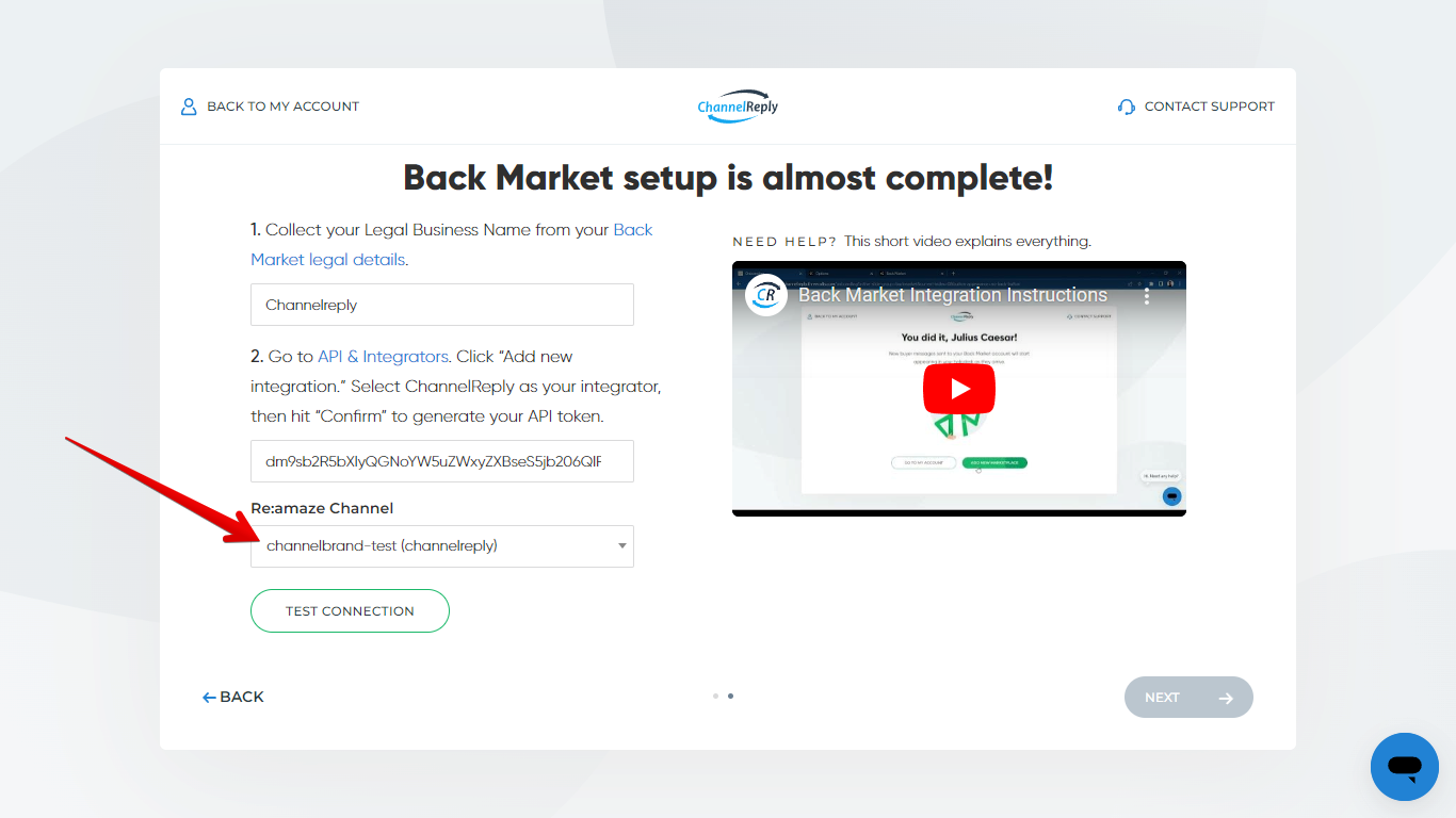 Re:amaze Channel Selection for Back Market