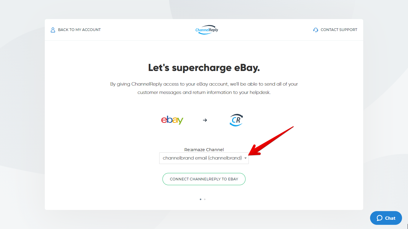 Choosing a Re:amaze Channel for an eBay Account