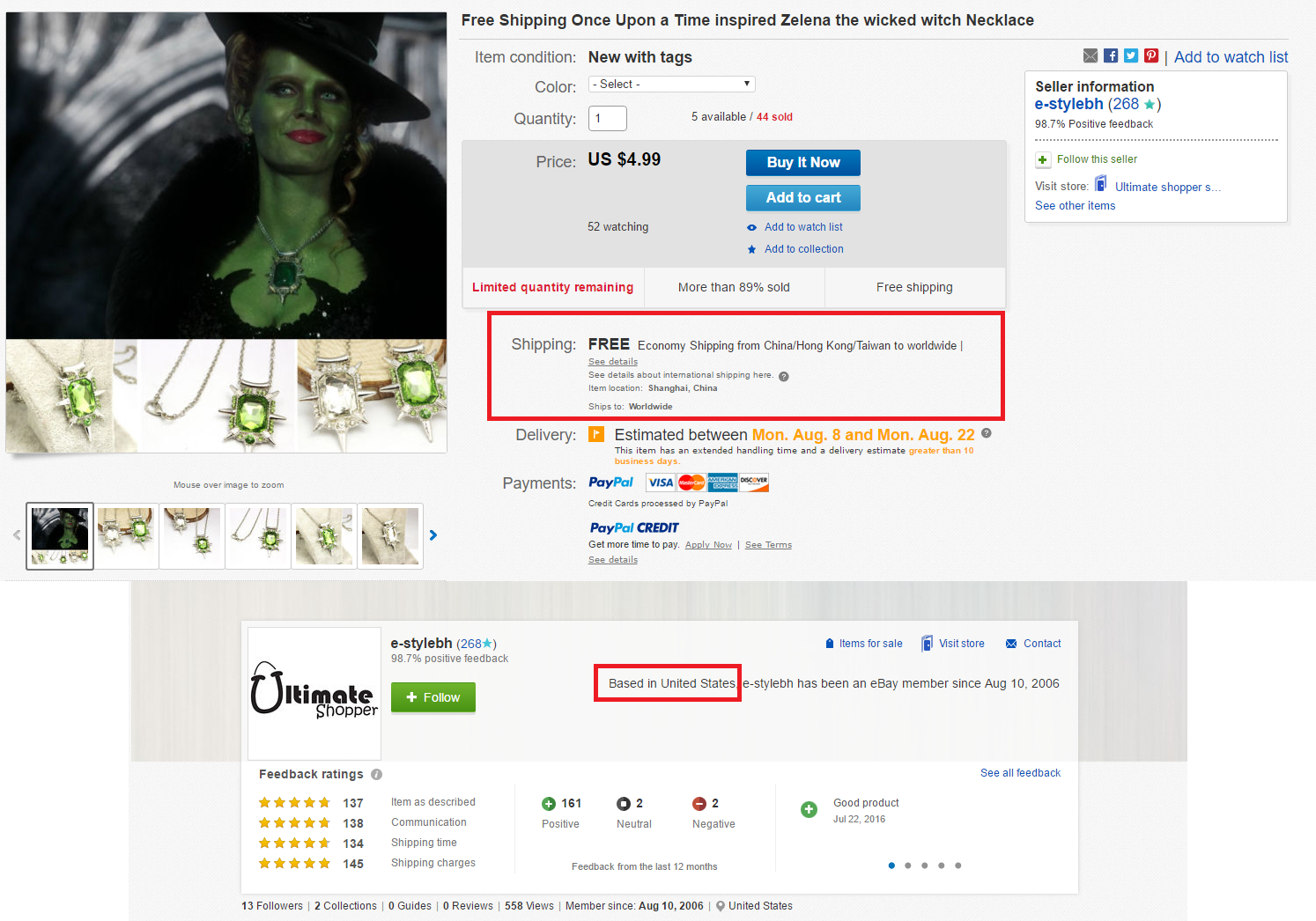An eBay Seller Who's Probably a Dropshipper