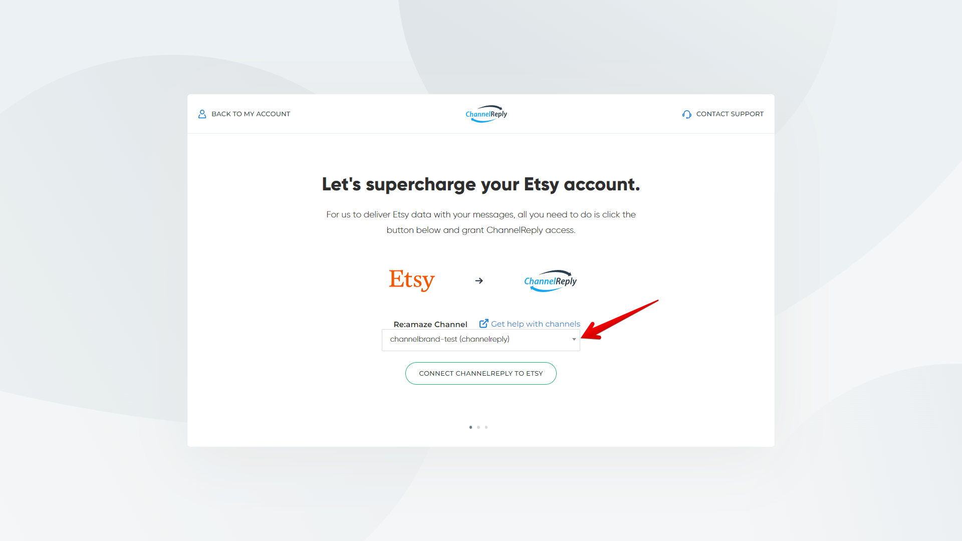 Choosing a Re:amaze Channel for an Etsy Account