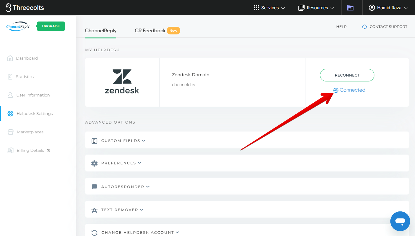 OAuth-based Zendesk setup in ChannelReply