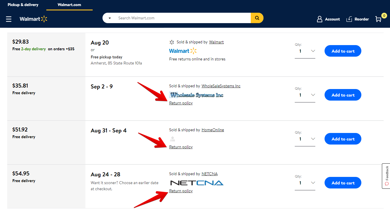 Walmart Seller Return Policies