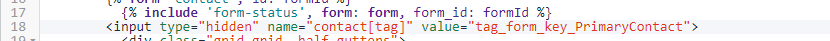 Pasting custom code from ChannelReply into Shopify contact form code