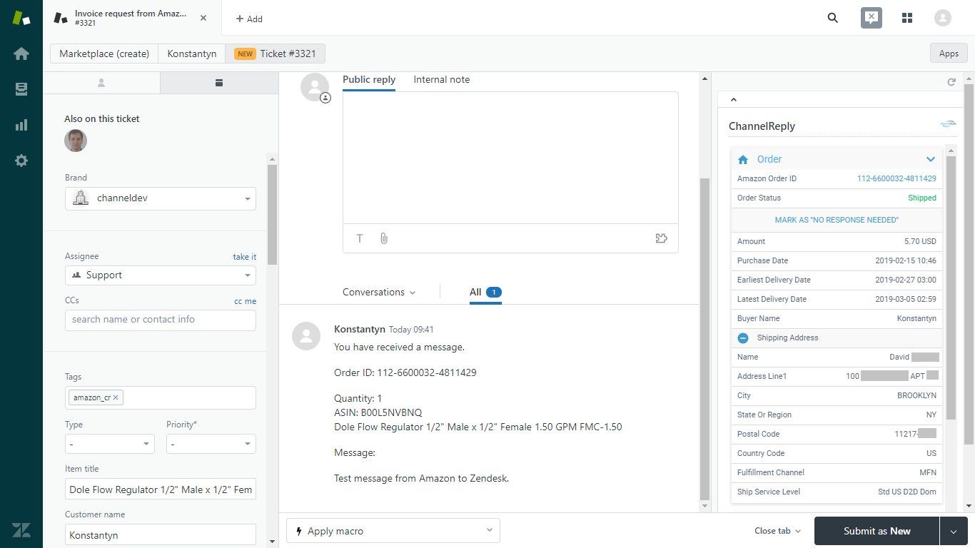 ChannelReply in Zendesk