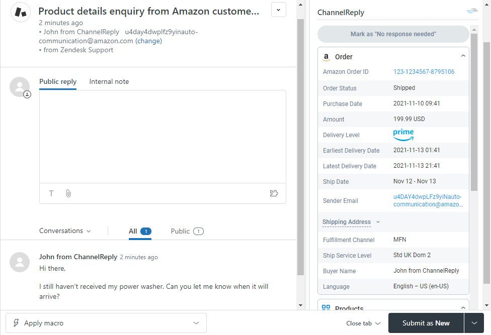 ChannelReply's Amazon Messaging Service