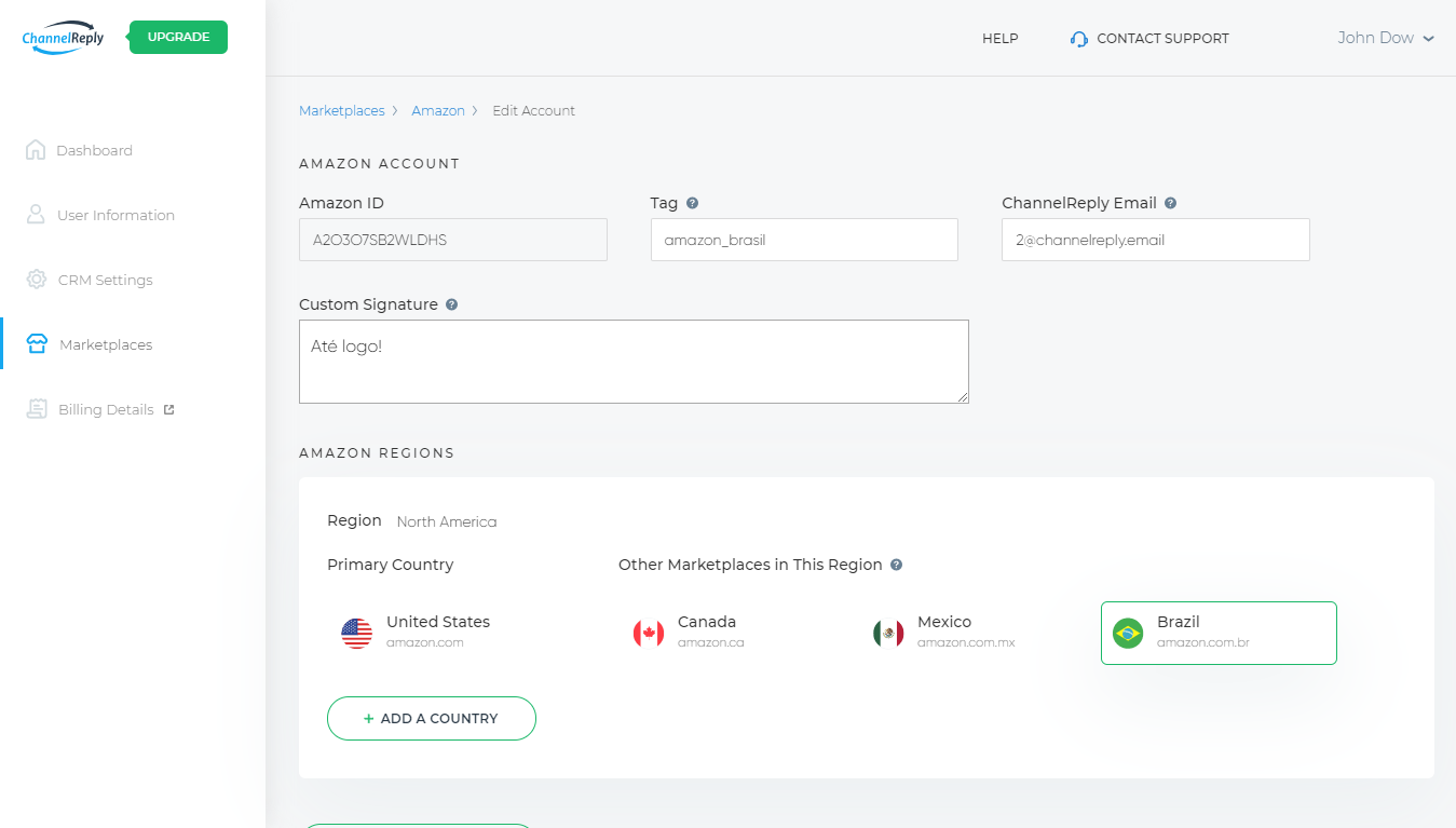Creating an Amazon Signature in ChannelReply