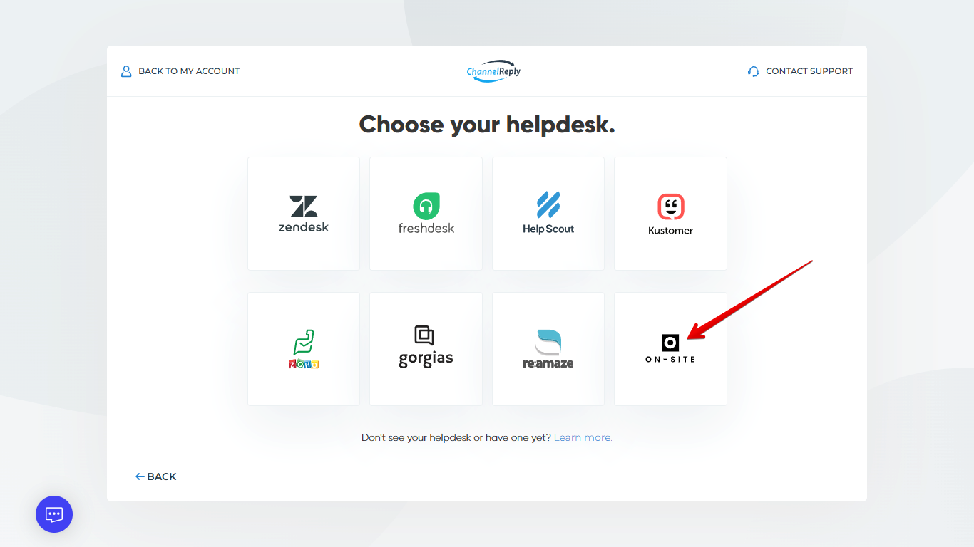 Choose Onsite Support as your helpdesk
