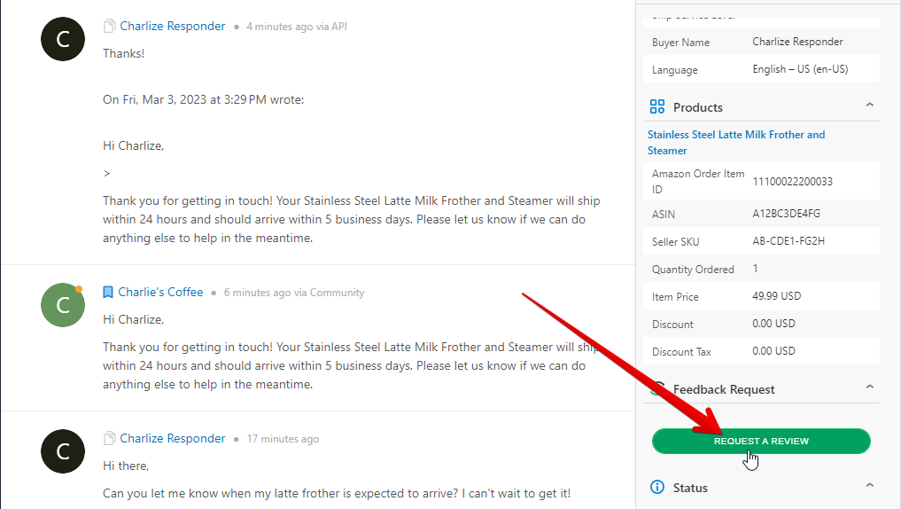 Mark as No Response Needed button in the ChannelReply App