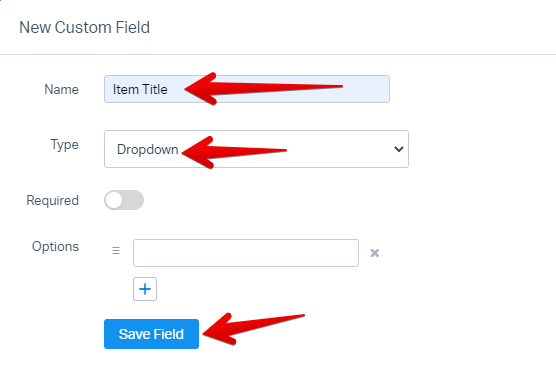 Item Title Custom Field