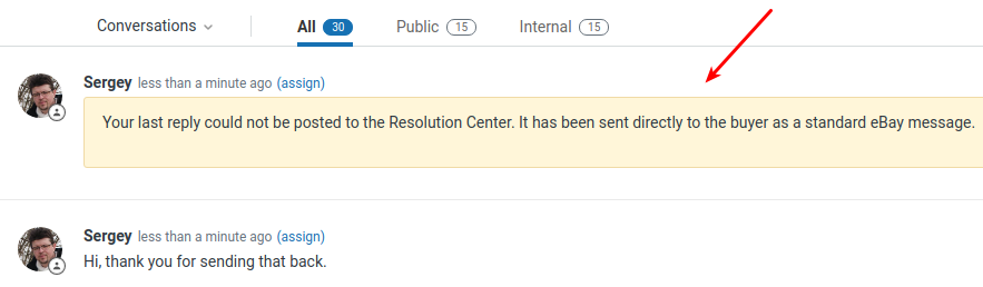 Reply Delivered as Direct Message Notification
