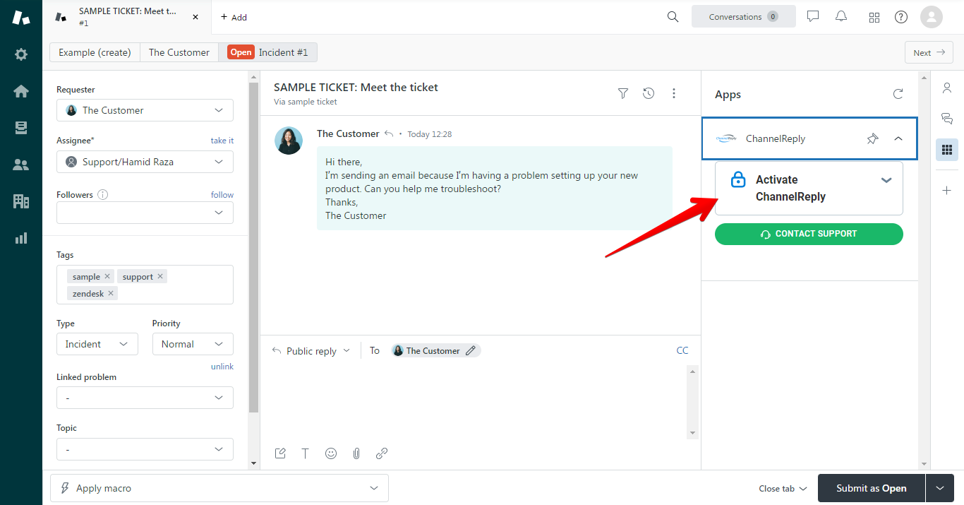 Activate ChannelReply Button