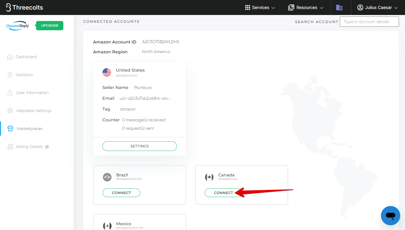 Connect Additional Amazon Marketplace