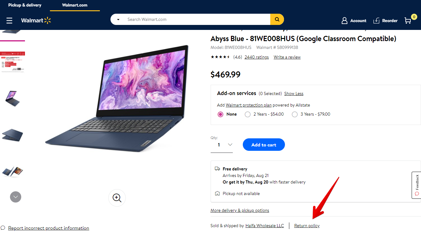 How to Check the Walmart Marketplace Return Policy for an Item You're Buying