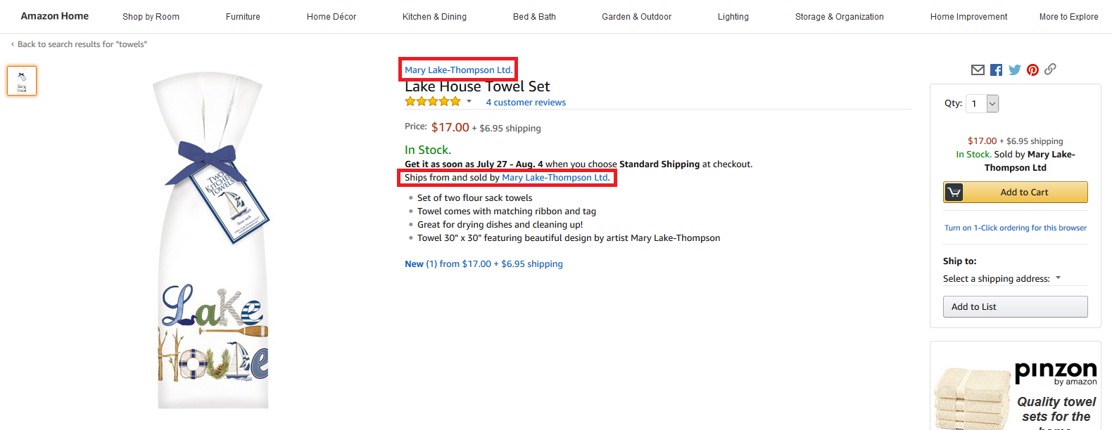 Kitchen Towels for Sale by Manufacturer on Amazon