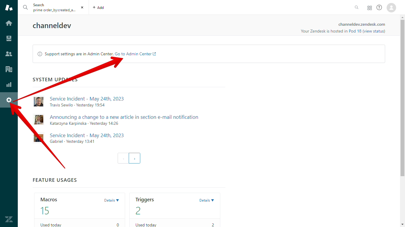 How to Get to Admin Center in Zendesk