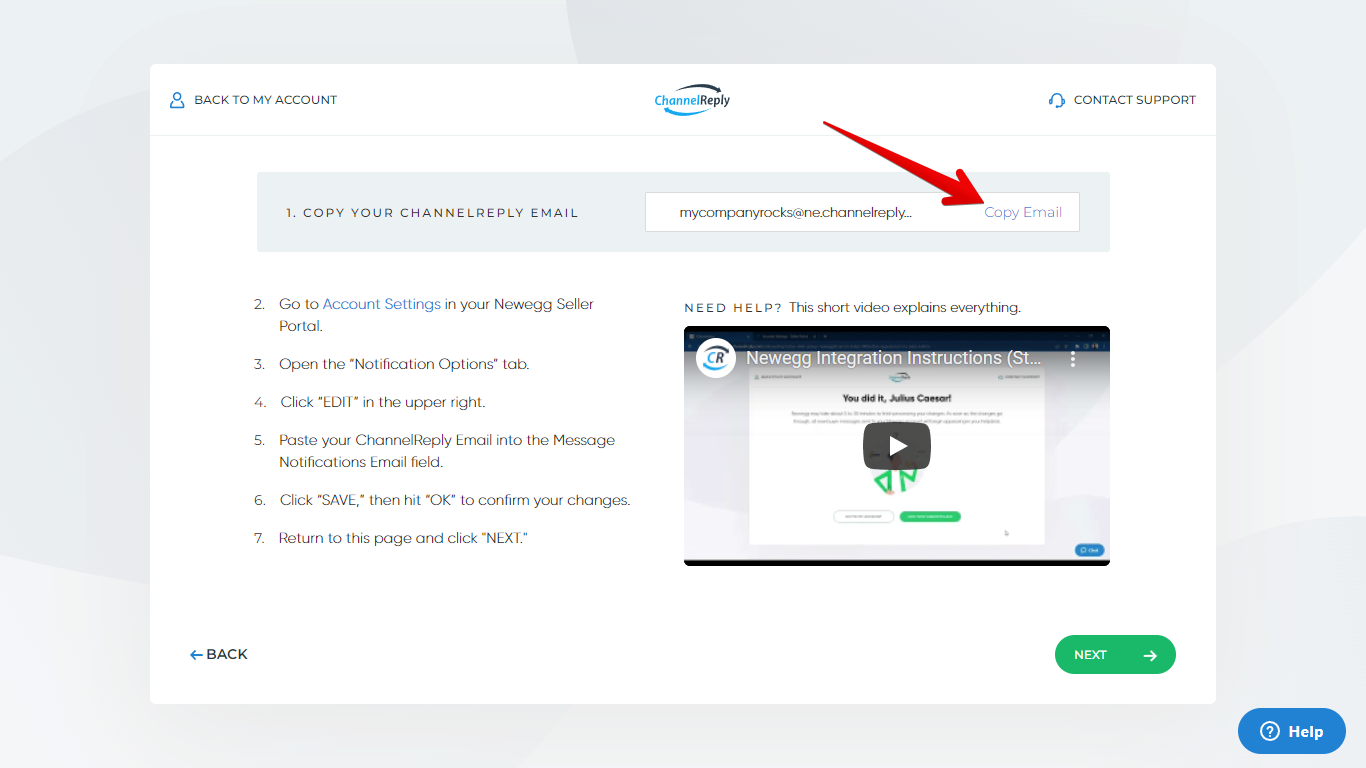 Copy Email Button