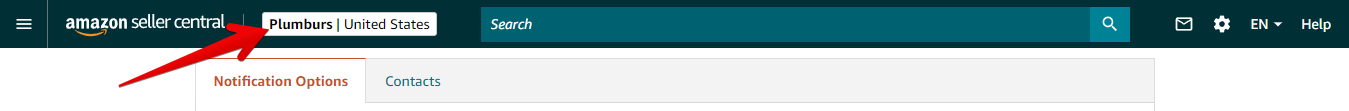 Seller Central Marketplace Selection Menu Showing Amazon United States