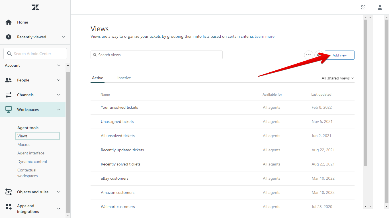 Add View Button