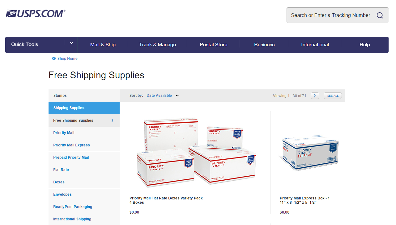 Free Shipping Supplies