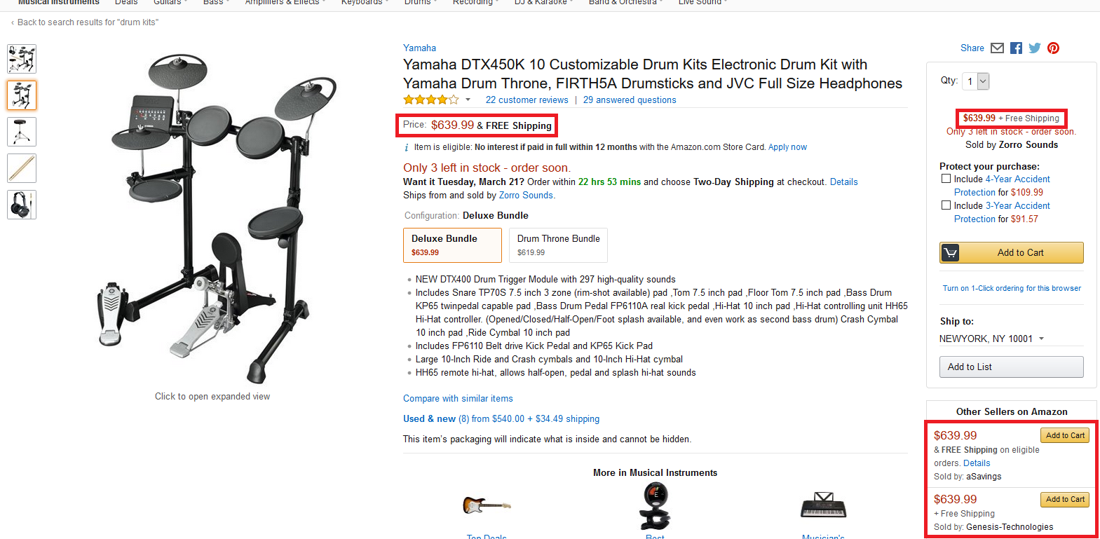 Amazon Competitors Offering the Same Price