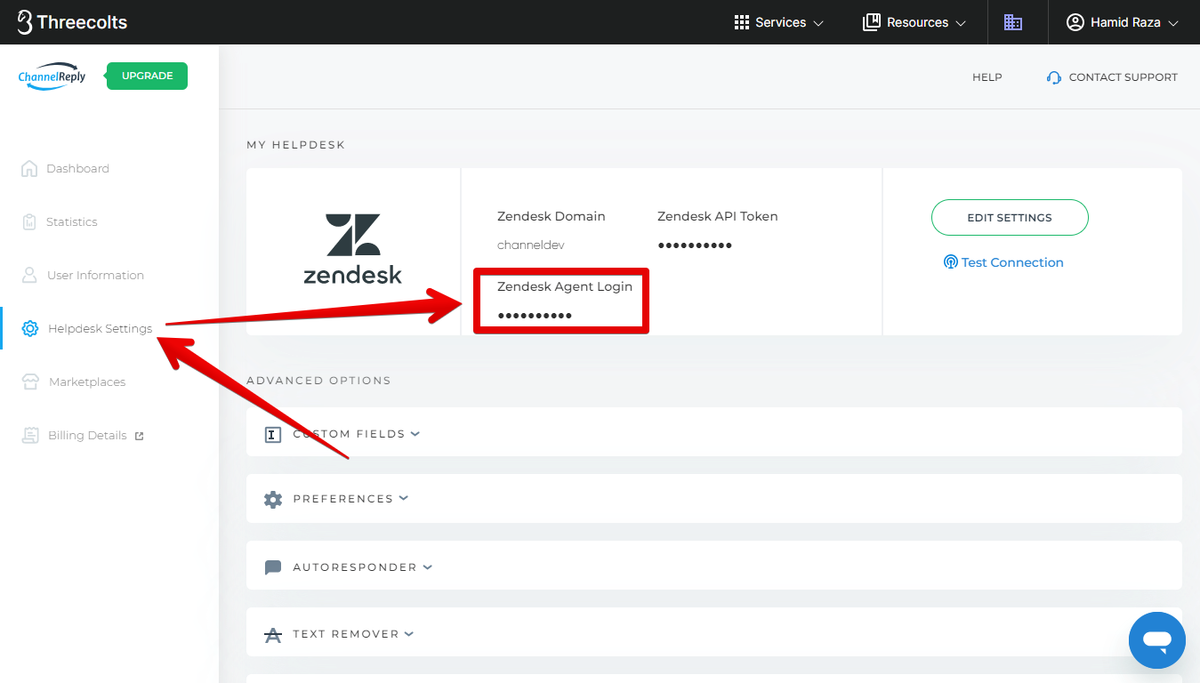 Token-based Zendesk setup in ChannelReply