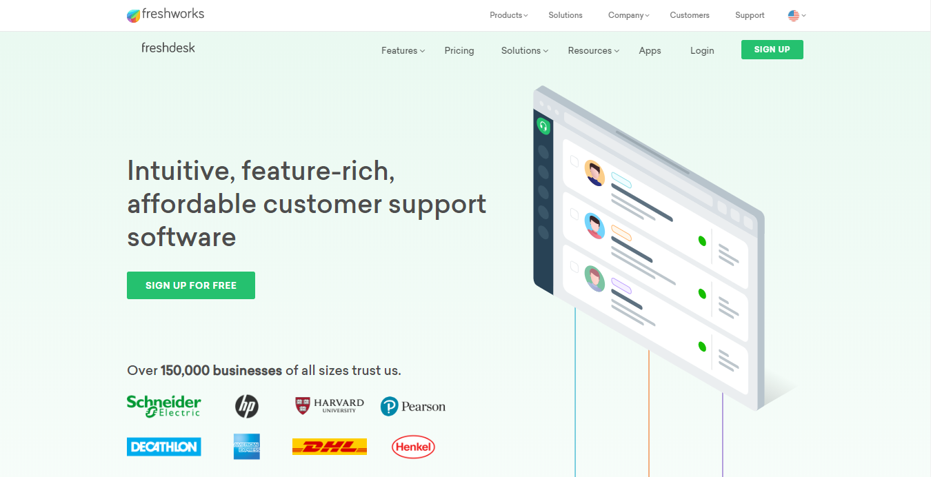 Freshdesk Homepage