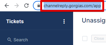 URL of a Page in Gorgias